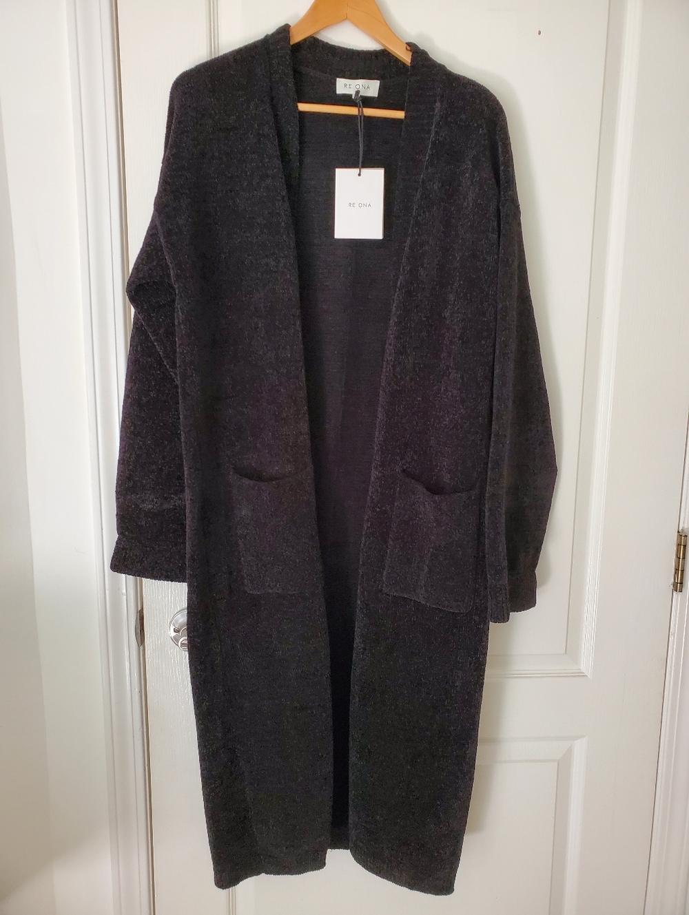 Reona Ebony Slouchy Cardigan
